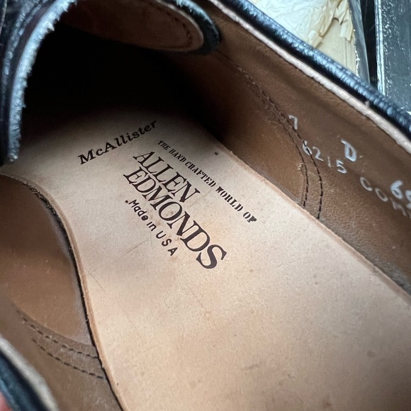 NEW Allen Edmonds McAllister Black Wingtip Oxfords 7 D main image 10